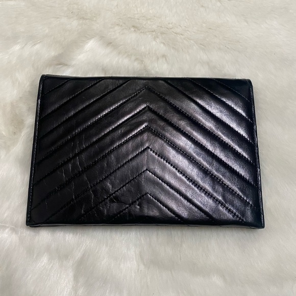 Authentic YSL Vintage Leather Quilted Clutch Bag - Picture 6 of 14